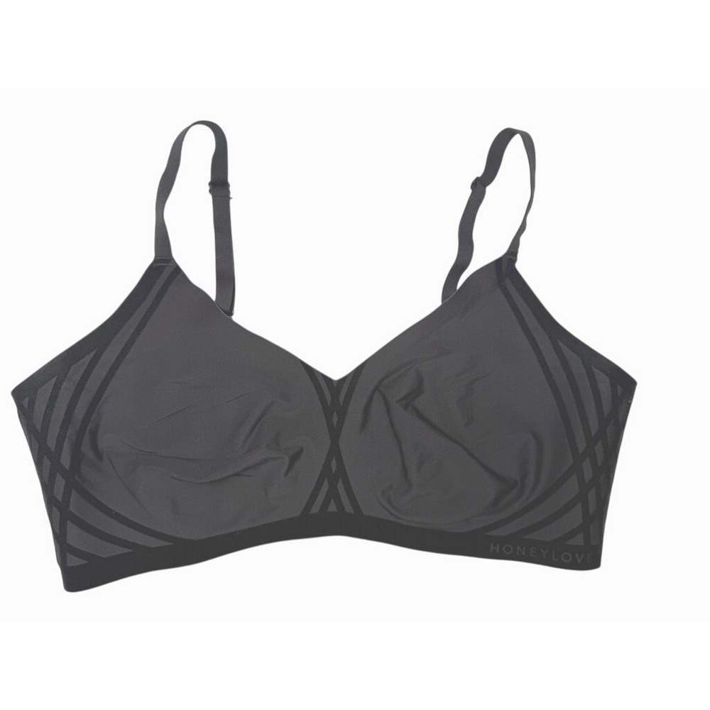 Honeylove Black Sculpting Support‎ Bra Wireless Comfort All-Day Wear Size XL